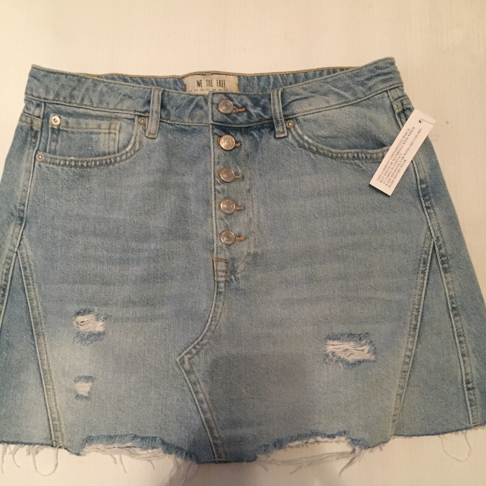 NWT Free People Women’s Denim Skirt Size 30